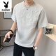 Playboy (Playboy) Herren Kurzarm T-Shirt Sommer Thin Fashion Chinese Style T-Shirt T9859 Black M Empfohlenes Gewicht 95-110jin [Jin entspricht 0,5 kg]