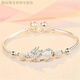 GRAYCEWODY999 sterling silver pure silver bracelet transfer Pixiu silver bracelet female bell bracelet birthday gift D05-Pixiu bracelet same style