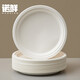 Nuoxian disposable paper plate kindergarten handmade DIY painting cake barbecue dinner plate paper plate large paper plate 12-inch 10-inch white round plate 20 pieces