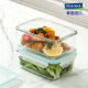 Glasslock importiert rechteckig geschmärtes Glas Frischwachtbox Mikrowellenofen Heizung rund Versiegelung Lunchbox 695 ml lang