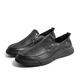 Senda Loafer men's shoes summer new style shopping mall same style one-legged bean shoes casual leather shoes 1BH01BM3 black 43
