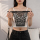 Modal Women's Summer Anti-Light Bra Cover One-piece Breast Protector Lace Cover Tube Top Anti-Light Sticker Neck Artifact Basement Black
