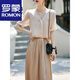 Romon Dress for Women New 2023 Summer Women's Clothing French Style Small Sweet Little Little Romantic Elegant Camiseta Falda Top (9737#) XL