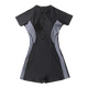 
Lekali swimsuit women's advanced training onesie slim water in summer water, water, meat-covering, slimming swimsuit, swimming pool, black and gray stripes, one-piece, one-size, recommended 80-110Jin [Jin equals 0.5 kg]
