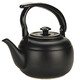 Shadow thickened stainless steel hotel teapot restaurant hotel teapot black classical small tea pot induction cooker kettle thickened stainless steel color teapot without filter with detergent 1.2L 1L or more