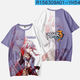 Xibaibeng 3T-shirt, summer short-sleeved, co-branded 3D printed trendy tops for primary and secondary school students and teenagers, Rosalia TXU4885 2XL, suitable for weight 125-140Jin [Jin equals 0.5 kg]