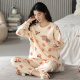 Frühlings- und Herbst-Pyjamas Frauen purer Baumwolle Langarm Koreanisch niedlicher Cartoon Zwei-teiliger Student Student Summer Herbst und Winter Home-Anzug GXT9928 M (vorgeschlagen 75-95jin [Jin gleich 0,5 kg])