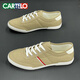 
CARTELO small white shoes for men in summer low top breathable 2025 new Korean version casual thin soft bottom flatbed driving canvas shoes for men white 9272 38