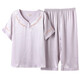 
Modal middle-aged mother ice silk thin summer middle-aged and elderly women silk. Silk short-sleeved pajamas and women's home clothes set 683 bean paste (cross sleeve trousers) 2XL [Suggested 120-135 Jin [Jin equals 0.5 kg]]