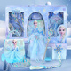 Disney children's jewelry, hair accessories, bags, creative gift box set for girls birthday gifts, princesses, house play toys, ice and snow style