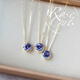 Fat Donglai quality tanzanite necklace Japanese 18K gold light luxury amethyst Akado pendant natural tanzanite necklace