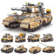 LEGO (LEGO) Tank chino Modelo militar Modelo de rastreador Vehículo blindado Armado bloques de construcción para niños 1 de junio Tanque Emperador de regalo (8 modelos establecidos) 1048 partículas