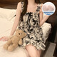 Summer cloud cotton with breast pad suspender pajamas sweet and can be worn outside home clothes JDX-9721# 170 M