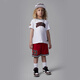 NIKE耐克男童幼童季后赛T恤2025夏季新款Jordan网眼布短裤套装 II2533-687 S
