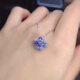 IosnIOSN new natural tanzanite pendant light blue 925 silver precision inlaid main stone 3*4mm free necklace