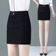 S.SOFEA high waist short skirt makes you look slim and versatile professional black black 9906 L 100-110Jin [Jin equals 0.5 kg]
