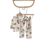 
S.SOFEA Bear Children's Pajamas Spring and Autumn Long Sleeve Baby Home Clothing Outdoor Set 846-Bear Set 80
