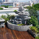 Outdoor garden rockery flowing water fountain ornaments top floor fish pond landscape villa courtyard entrance bonsai decoration 5010 rectangular pool 190x70x155 length, width and height