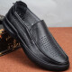 
Belle Trail Series Breathable Punching and Hole Sandals Men's Hollow Leather Shoes Men's Soft Sole Dad's Shoes Genuine Leather Business Men's Shoes Black 6198 Hollow 37 This model is one size larger