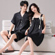 Cat Man (Miiow) pareja pijamas verano delgado seda de hielo delgado nuevo hombre de manga corta y mujer camiseta sospecher sexy ropa de ropa para el hogar 6210 bag negro m mujeres + hombres l