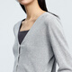 Shuiyunjian Shui Yun Jian Damen -Kleidung Einfacher schlanker weicher Hals langer Dünner Strickjacke Pullover 2025 Sommer neuer Stil hellgrau L.