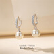 Qlady rhinestone imitation pearl earrings, feminine and high-end, 2025 new silver earrings, earrings, birthday gifts