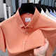 Classic Car (LAOYECHE) pure cotton short-sleeved shirt occupation 2025 summer casual solid color shirt men business formal wear half-sleeved top AN15260 white M