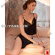 GPHF日系夏季性感睡裙女冰丝两件套装背心吊带短裤2025新款轻奢家居服 6630吊短套装-玫瑰红 M