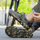Weitzahn-Radschuhe schlossfreie Männer und Frauen Leisure Road Mountain Bike Fahrrad Fahrrad nicht rutschfußböde mit Breitpaaren Fahrradschuhe Riese W689 Militärgrün 40