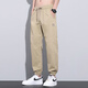 Jüdische Freizeithosen für Männer Sommer Neue lose Bindungsfüße Arbeitskleidung Harem Hosen Stretch Sport lässig lange Hosen für Männer 809 Armee Green + 809 Khaki L.