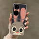 Suitable for Huawei Pocket2 mobile phone case P50pocket folding screen protective cover Silver cute rabbit anti-fall cover Silver oil edge simple cute rabbit 3884 Huawei P50 Pocket S
