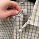 Old man head (LAORENTOU) pure cotton summer new men's short-sleeved shirt business casual plaid half-sleeved men's top shirt middle-aged and young AN15271 khaki 2XL