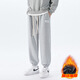 Gtyuwvg400g Super Soft plus Samtsporthosen für Männer 2024 Herbst- und Winter-Gelegenheits-Sporthosen für Männer Hong Kong Style Lose 683 Light Grey Plus Velvet 4xl