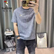 啄木鸟（TUCANO）t恤男士短袖T恤男新款潮流男装夏季满印休闲上衣青年体恤打底衫男 829短袖灰色 XL