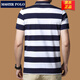 Polo Polo Master Striped Business Summer Men décontracté T-shirt T-shirt T-shirt Coton T-shirt Top Lâches 3882 Green Stripes L