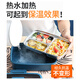 BEYZK儿童餐盒微波炉加热专用食堂打饭上班族不锈钢便当保温饭盒小学生 [餐具]极光蓝饭盒-4格11150ml