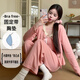 COLORFUL GEMS三件套吊带睡衣女长袖棉质家居服2025甜美性感 smf-A681灰 180 XL