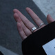 Bangboshi dark style ring for men and women, open single ring, niche index finger ring, cool style, high-end sense, student tail ring, Korean style thick and thin ring, 2 pieces