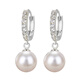 Qlady rhinestone imitation pearl earrings, feminine and high-end, 2025 new silver earrings, earrings, birthday gifts
