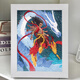 Nezha: The Devil Child's Sea Diamond Sticker Children's Handmade Diy Materials Ao Bing Kindergarten Nezha Sticker Brick Painting Nezha 7371 [Wood Frame + Tools + Color Box]
