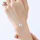 Aido Diamond pt950 platinum five-pointed star pendant for women, fashionable platinum double-sided petal pendant for girlfriend, pendant 2.8-3.0g + delivery silver chain