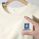 Krieger kurzärmeligte T-Shirt Herren Sommer National Trend Lose Casual Base Shirt Herren Waffel Sport T-Shirt Hellgrau XL
