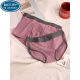 
Palando 2025 new innocent cotton couple underwear antibacterial men and women suit love pants 520 anniversary gift without trace black D6087+D6198 (2 packs) 01 women M+ men M single size