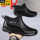 LZJV Japanische importierte Regenstiefel Männer Sommer Küchenkoch Arbeit Arbeitsschutz Fahrer an Fischen vor Schlupf wasserdicht schwarzer Kleber Blau - Frauenschuhe 43
