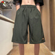 Woodpecker (TUCANO) shorts men summer loose casual five-point pants large size beach pants bubble yarn sports pants men military green XL