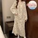 COLORFUL GEMS Yunduo cotton pajamas for women with breast pad spring and autumn loose large size home clothing JDX-6621 185 XXL