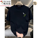 T-shirt à manches courtes pour les pics de bois (Tucano) pour les vêtements à manches à manches à mi-manche imprimés décontractés pour hommes pour hommes T-shirt en coton lourd White [Petite photo sur le côté gauche K1098 Small Feather Small Feather S Recommandée 90-100jin [Jin est égal à 0,5 kg]