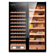 Pupan cigar cabinet customized CS600 double-door red wine and cigar integrated cabinet combination constant temperature and humidity cabinet black walnut color cigar and wine cabinet combination