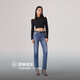 Levis Einkaufszentrum Ice Cool Serie 25 Sommer Neue Frauen 724 hohe Taille Slim Straight Jeans 18883 Blau 28 (28)