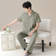 
Yu Zhaolin's new style new Chinese comfortable men's spring and autumn summer cotton home clothing suit cardigan casual and can wear pajamas outside 16859A L